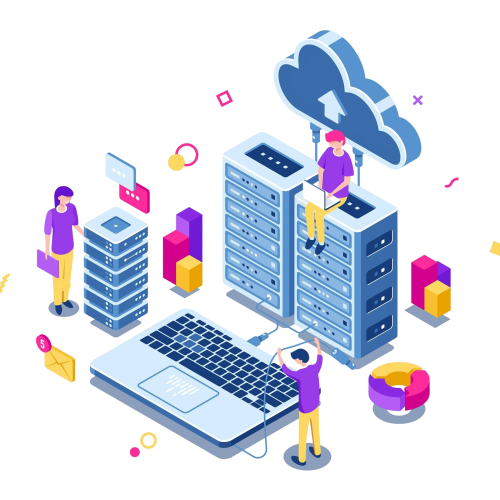 big-data-center-server-room-rack-engineering-process-teamwork-computer-technology-cloud-storage